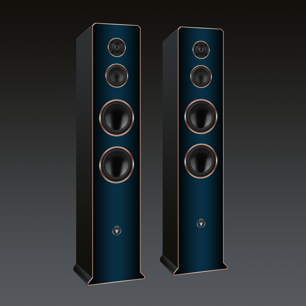 Hochwertige Hi-Fi Standlausprecher schlankes Design 120 Watt RMS 8 Ohm/Box