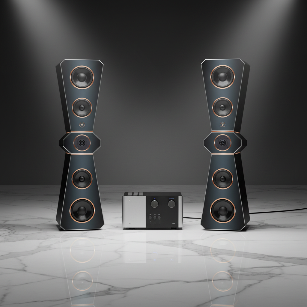 Hochwertige Design Hi-Fi Standlautsprecher 180 Watt RMS 8 Ohm/Box X-Edition