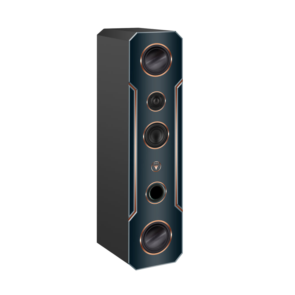 Hi-Fi 3-Wege Standlautsprecher schlankes Design 100 Watt RMS 8 Ohm/Box