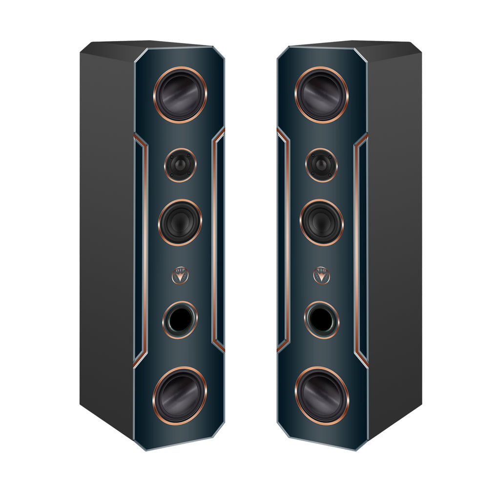 Hi-Fi 3-Wege Standlautsprecher schlankes Design 100 Watt RMS 8 Ohm/Box
