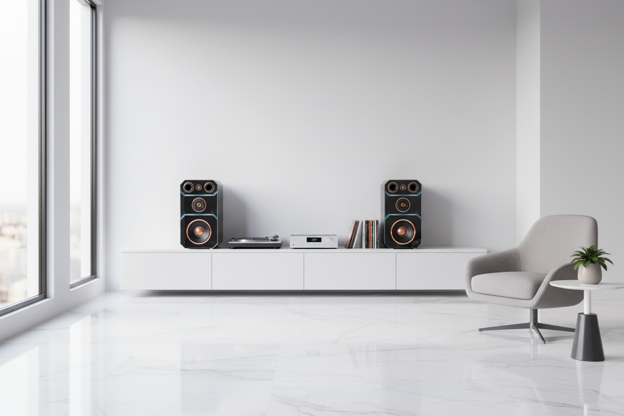 1 Pair Hi-Fi Bookshelf Speakers Small Compact Edition 120 Watt 8 Ohm/Box