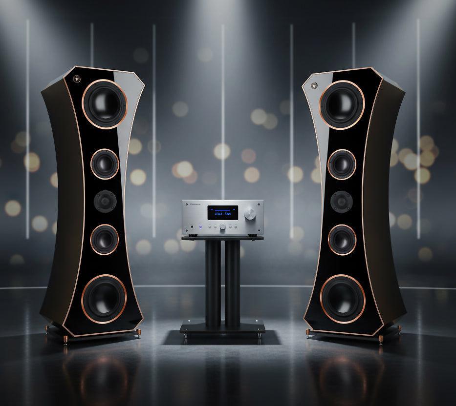 High-End Hi-Fi Design Floorstanding Loudspeaker 210 Watts RMS 8 Ohm/Speaker
