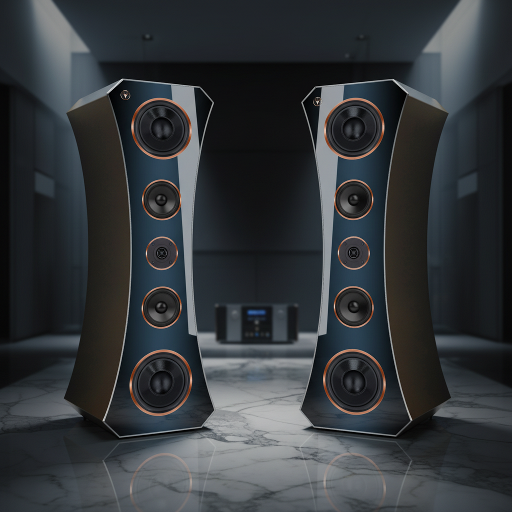 High End Hi-Fi Standlautsprecher 200 Watt RMS 8 Ohm/Box DJP Design Boxen Deluxe Oval Edition