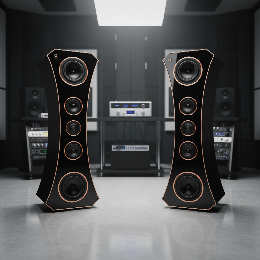 High-End Hi-Fi Design Floorstanding Loudspeaker 210 Watts RMS 8 Ohm/Speaker