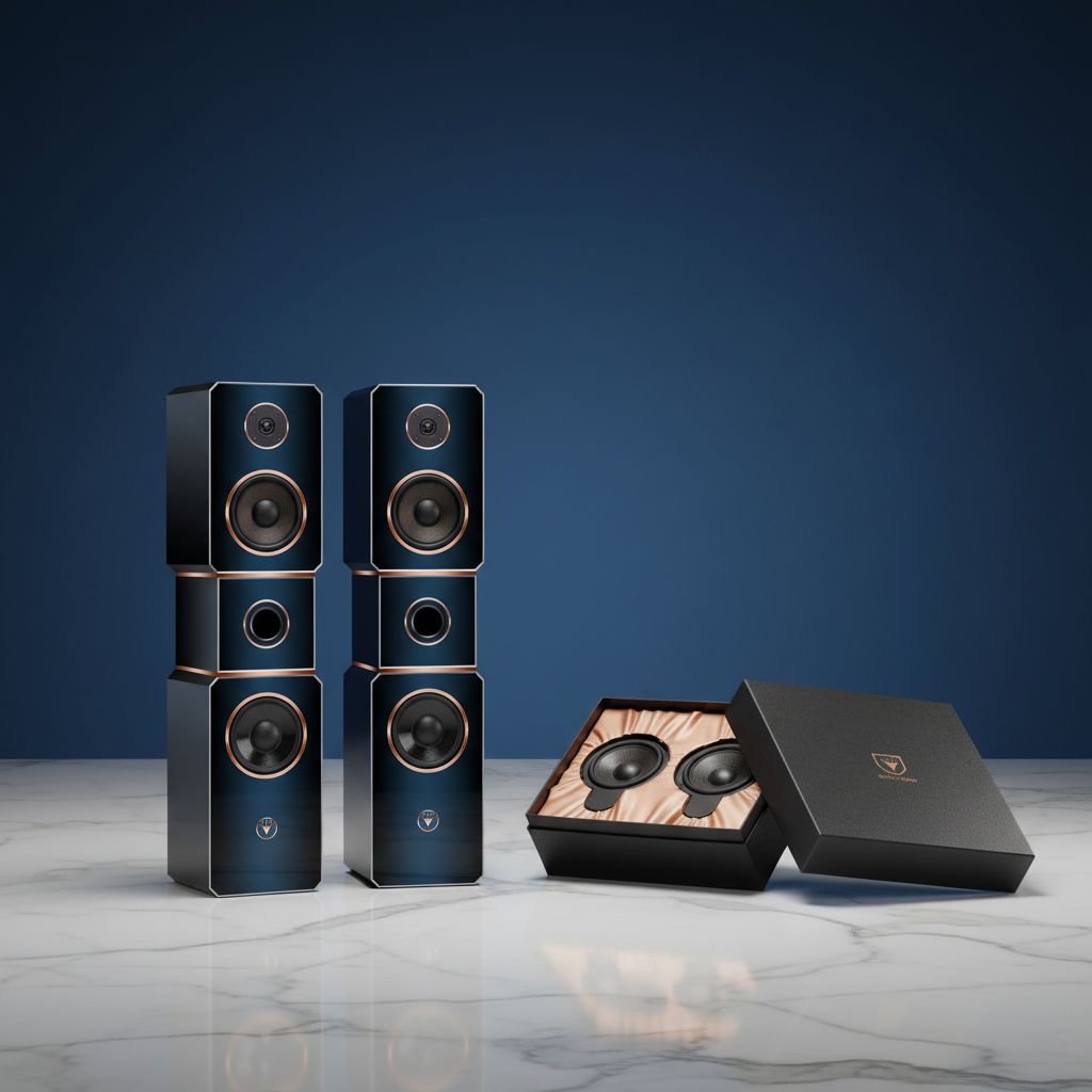 Hi-Fi 3-Wege Standlautsprecher elegantes Design 120 Watt RMS 8 Ohm/Box