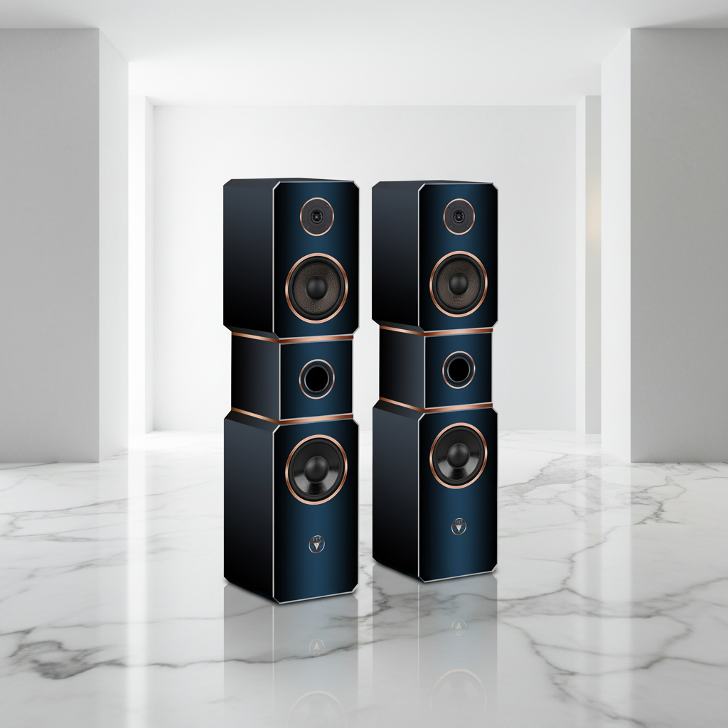 Hi-Fi 3-Wege Standlautsprecher elegantes Design 120 Watt RMS 8 Ohm/Box