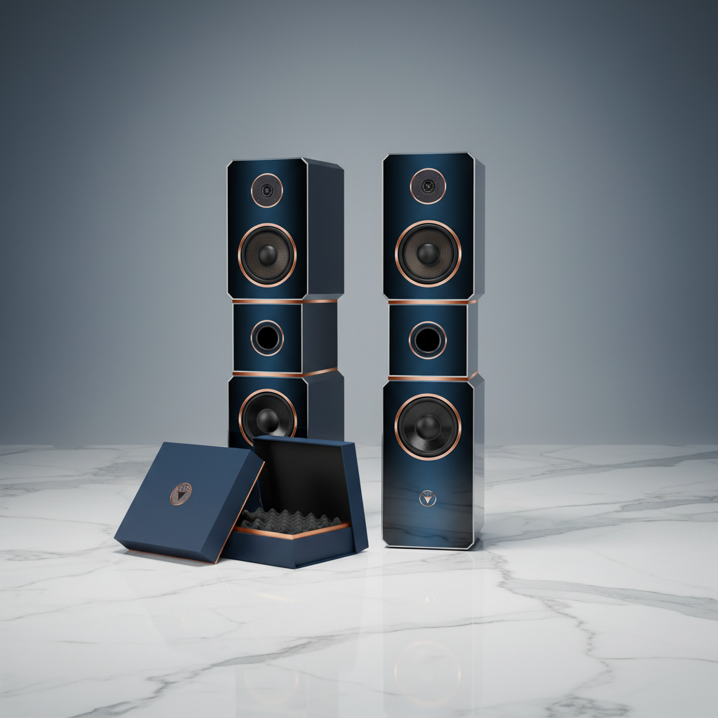 Hi-Fi 3-Wege Standlautsprecher elegantes Design 120 Watt RMS 8 Ohm/Box