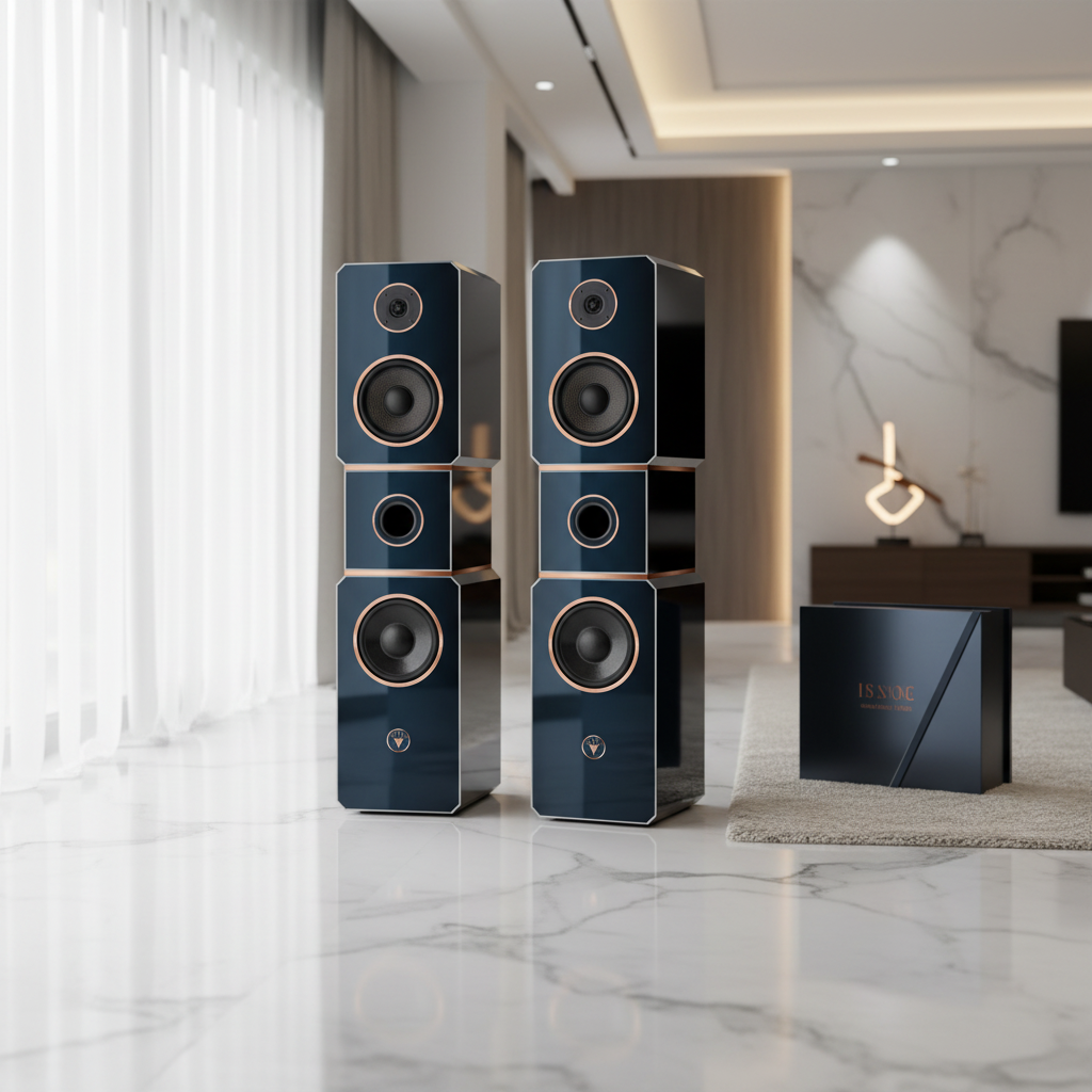 Hi-Fi 3-Wege Standlautsprecher elegantes Design 120 Watt RMS 8 Ohm/Box