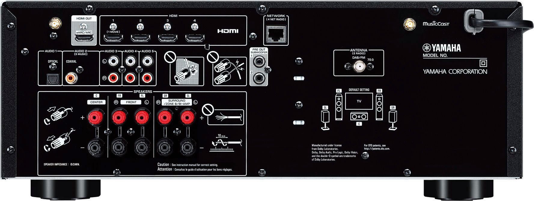 DJP Design Boxen 5.2 Surround Soundsystem Deluxe Edition inklusive Yamaha RX-V4A AV-Receiver